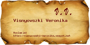 Visnyovszki Veronika névjegykártya